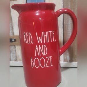 NIB Rae Dunn red pitcher